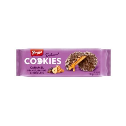Bergen Delicius Cookies Caramel Peanut, Raisins
