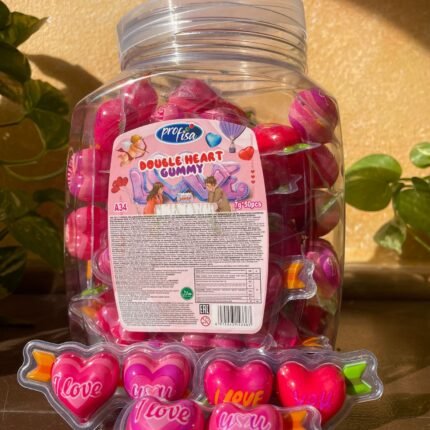 Doble gummy corazón fresa