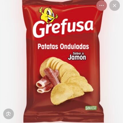 Patatas onduladas jamón 120g